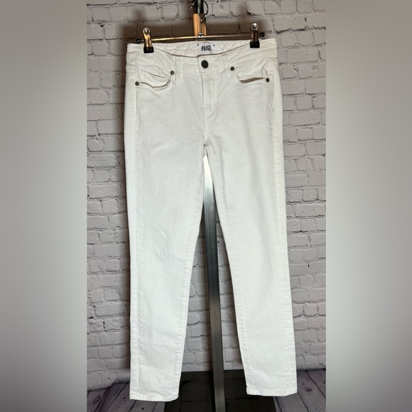 NWOT! PAIGE Skyline Ankle Peg Jeans in Optic White Size 27 Midrise. Skinny. - Picture 4 of 16